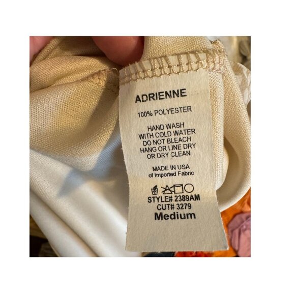 Adrienne cheetah leopard faux wrap maxi dress size medium NWT - Picture 8 of 8